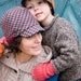 Womens Winter Hat Fashion - Spring Training Ear Flap Cap in Medium - - Ready to Ship -Oatmeal Burgundy Navy Houndstooth Wool
