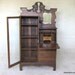 1900s Art Nouveau Desk & Glass Display Cabinet