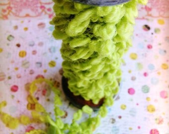 Charteuse green Pom Pom Garland/ Trim - luxe party ribbon garland wedding embellishment craft decor supply - 5 yards