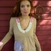 The Traveler Lace and Doily Crochet Back Applique Pullover Upcycled Layering Hoodie Size Medium By MountainGirlClothing