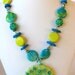 Sold to Suzette Peridot Jasper Wire Wrapped Necklace
