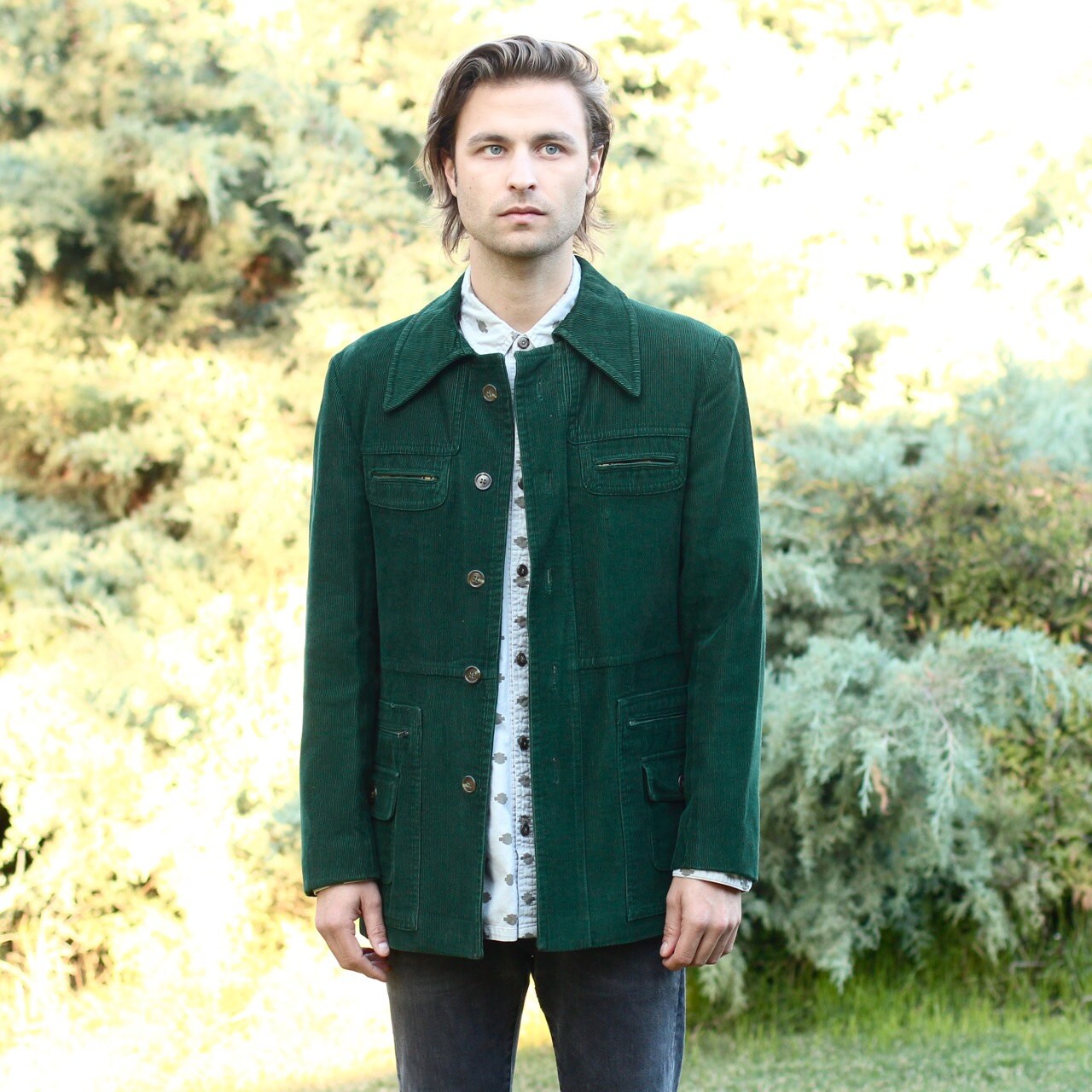 Forest Green Corduroy Jacket M
