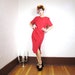 90s Red Siren Corset Dress (M)