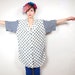 S A L E Navy Striped Polka Dots and Floral Blouse (L/Xl)