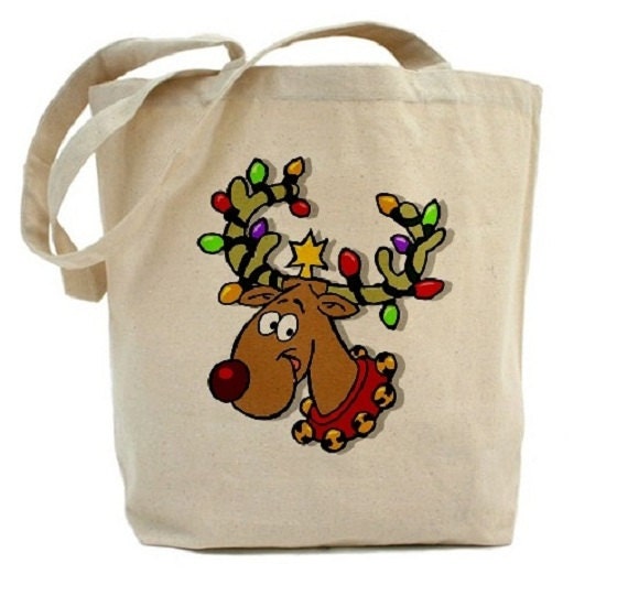 Christmas Canvas Tote Bag Cotton Canvas Tote by lcdezines