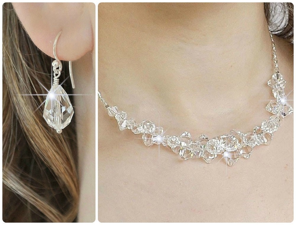 Crystal Bridal Jewelry Set Swarovski Wedding Jewelry Set