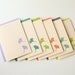 Ginkgo Delight Brights - Handmade Blank Note Card Set - ivory, teal, green, lavender, coral, nature - newnanc, Nouveau Nancy