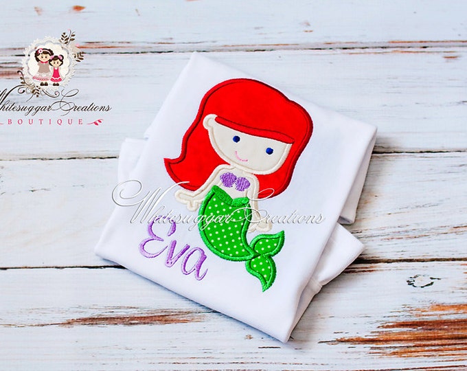 Little Mermaid Cutie Shirt - Custom Mermaid Shirt - Girls Personalized Shirt - Mermaid Shirt