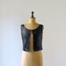 RESERVED / Vintage 1960s black sequin vest. sequin tank top
