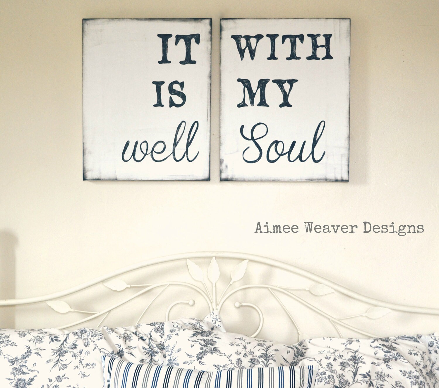 Handpainted Canvas Art It is well with my soul