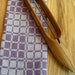 Towel Handwoven Purple and White Twill Blocks