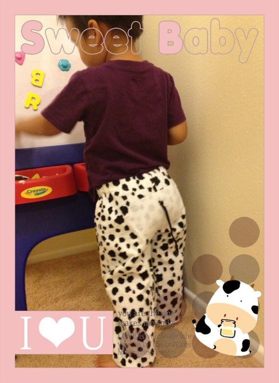 cow print pj pants