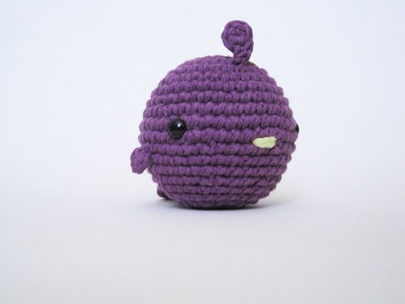 Violet Fat Bird-Amigurumi Bird