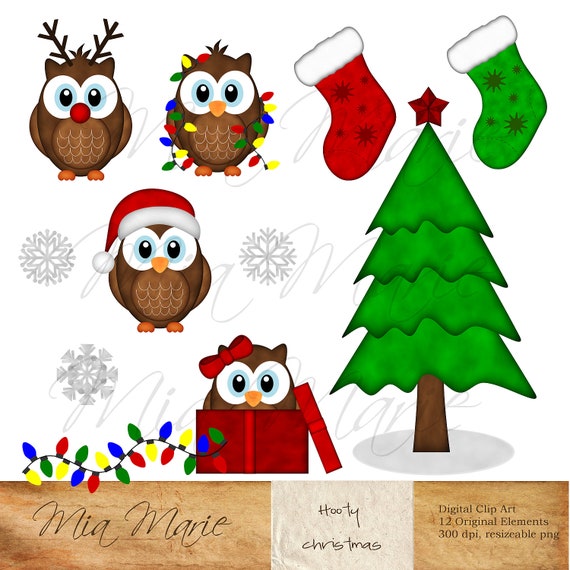 free clipart christmas owls - photo #39