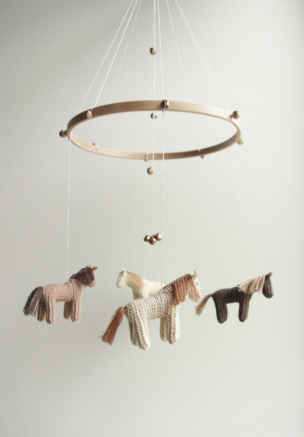 baby mobile nursery mobile horse mobile pony mobile by Patricija