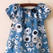 Peasant toddler dress Blue poppies 2T - Ready to Ship
