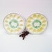 Deviled Egg Plates, Ceramic Platters, Egg Trays, Easter Decor, Vintage Kitchen / Yellow / Green