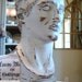 Vintage Ceasar Bust Statue, Large, Shabby White, Original Paint