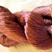Viscose Silk Yarn: color dark old rose / rose aches, knitting and crochet lace yarn