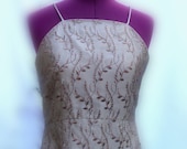 Vintage Embroidered Silk Cocktail Dress