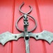 DRAGON FIRE POKER (with winged hook) Hand Forged by Blacksmith Naz