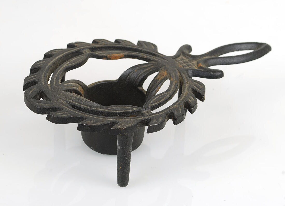 Vintage Cast Iron Trivet Warmer Tea Light Candle Holder
