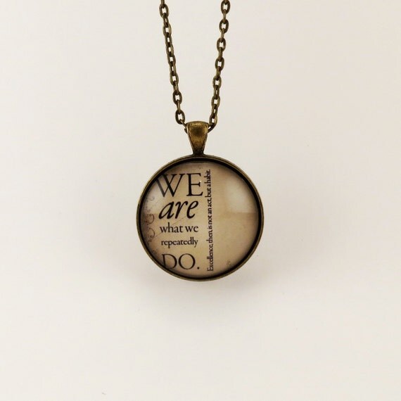 Inspirational Quote Pendant Necklace Motivational Jewelry We