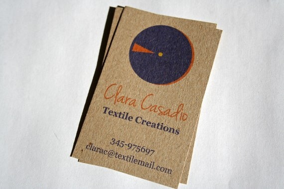 carte de visite kraft recycle