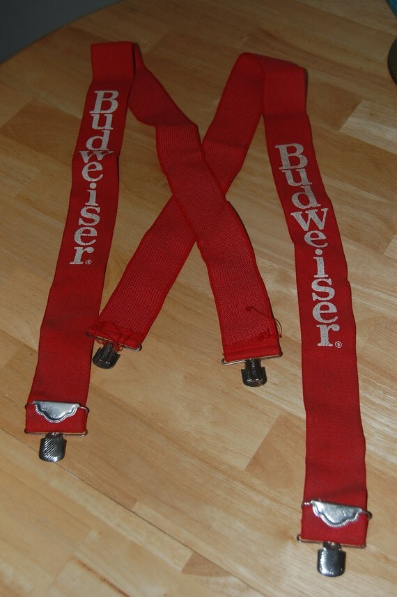 Budweiser Suspenders Beer Suspenders Mens Gift King of Beers