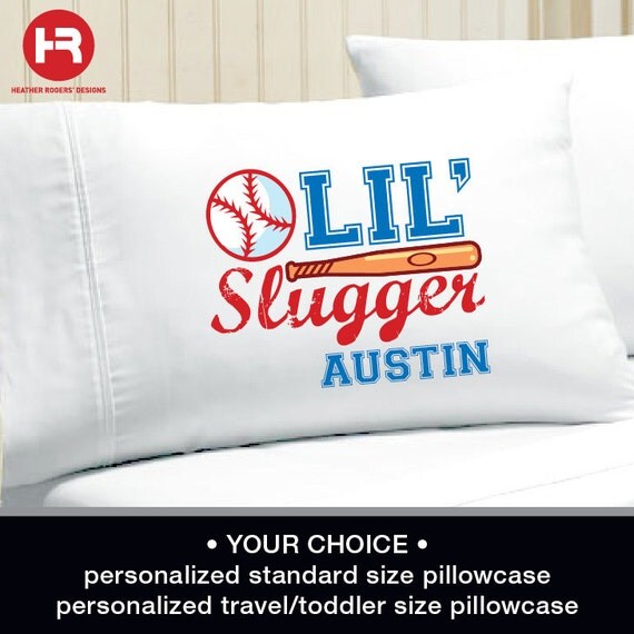 Baseball Pillowcase Boys Personalized by HeatherRogersDesigns