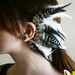 moon goddess // single feather earcuff