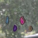 Agate Geode Ornament - group 1 - purple agate - pink agate - natural agate - blue agate - silver edge - eco friendly