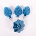 Vintage Cobalt Blue Ornaments Blue Christmas Tree Ornaments Pinecones Star...Le Vintage Galleria