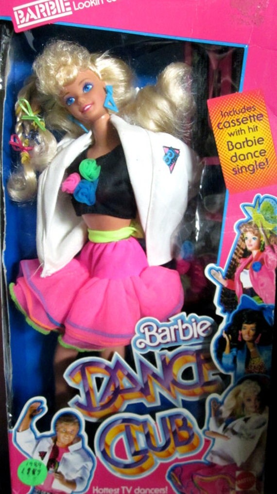 Vintage Dance Club Barbie Doll Mattel 1989 With Cassette