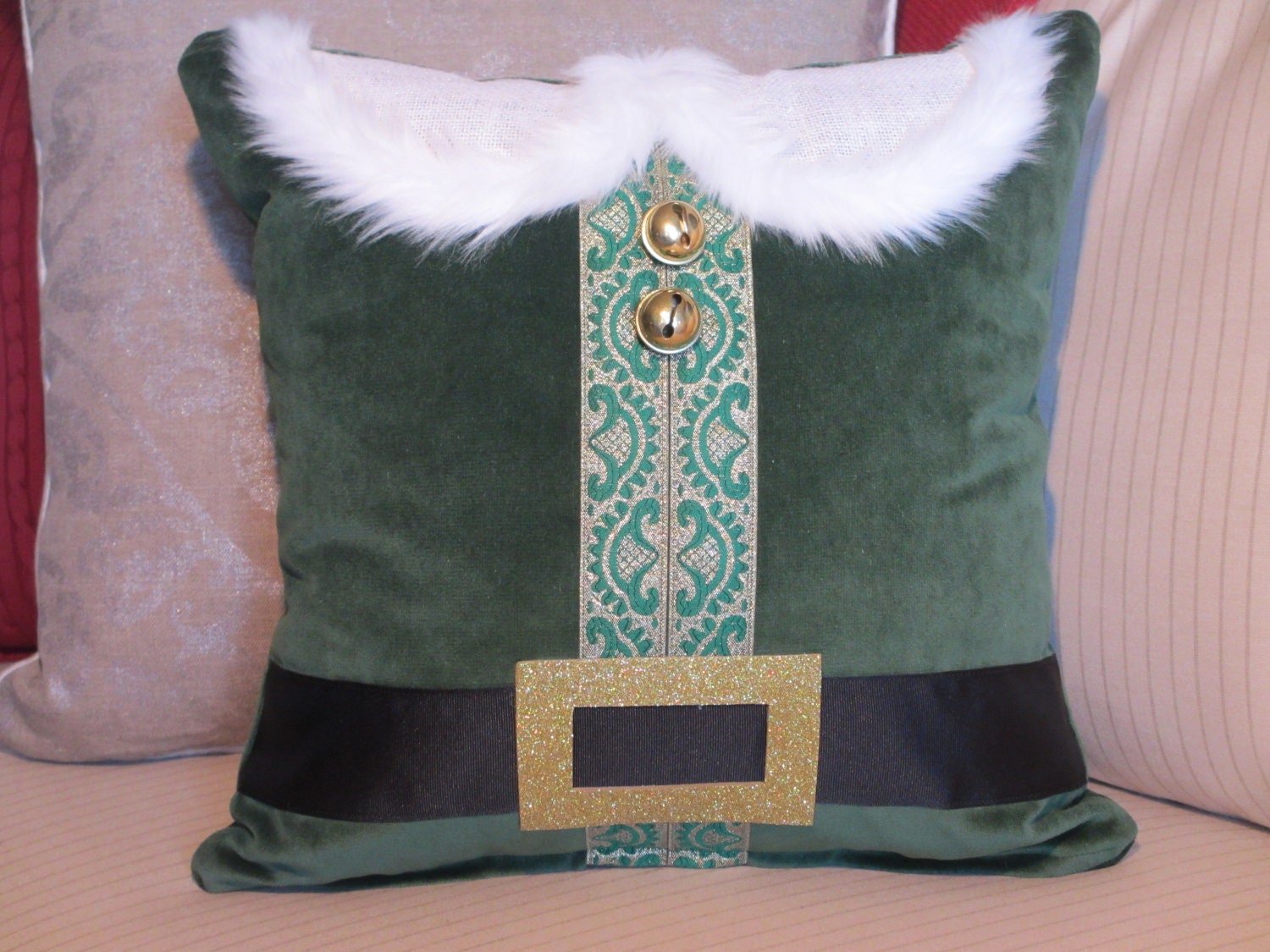 Elf Pillow Christmas Pillow Cover Holiday Pillows Christmas