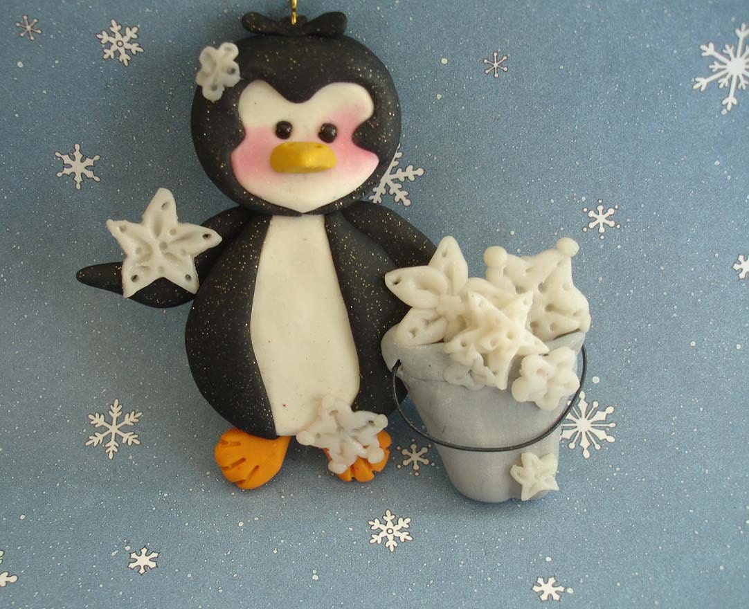 polymer clay milestone christmas ornament cake topper penguin polymer clay milestone christmas ornament cake topper penguin