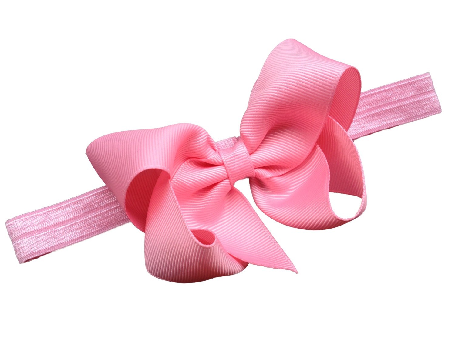 Pink baby headband pink bow headband newborn headband baby