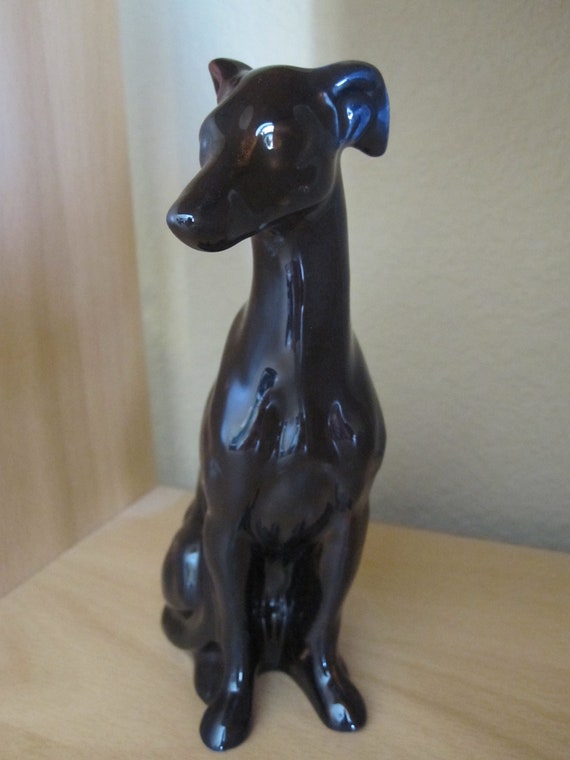 greyhound ceramic statue