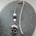 Customisable Tibetan Silver Skull Gemstone Bookmark Free Worldwide Shipping
