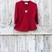 Red Rhapsody Maternity Top upcycled red babydoll mama top eco friendly shirt holiday christmas