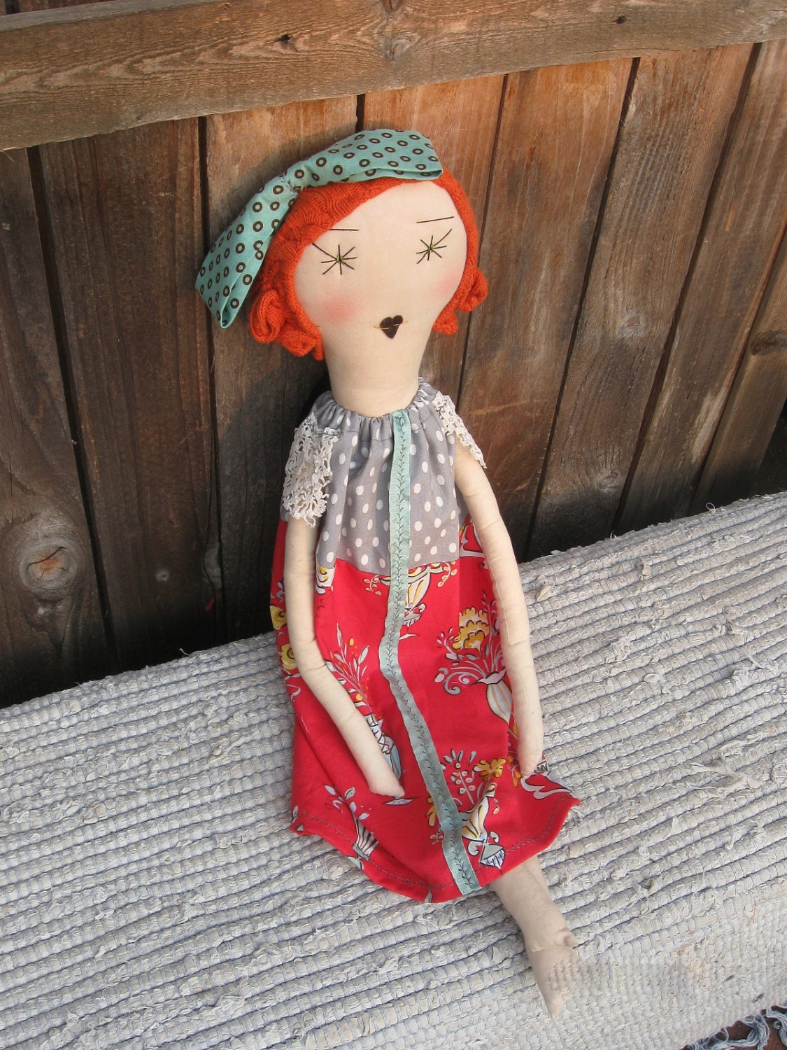 Flora: Handmade Rag Doll Soft Cloth Doll 22 Inches