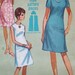 1960s Twiggy Mod Mini Dress Bust 34 Simplicity 7072 Vintage Sewing Pattern
