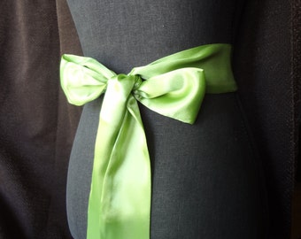 Satin Sash belt Lime/Apple Green Bridal