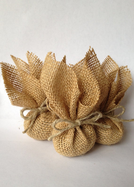 Lavender Sachets wrapped in Rustic Burlap Wedding Favors
