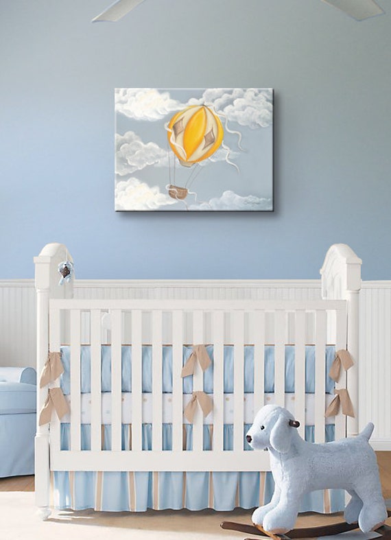 Nursery art Hot Air Balloon Nursery Boys Nursery Art by MuralMAX