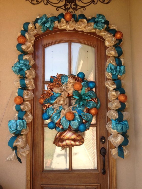 Holiday Door Garland and Wreath