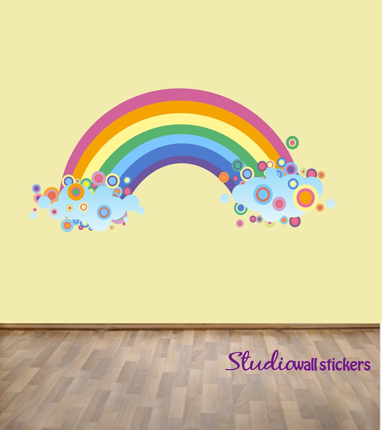 Reusable Rainbow Wall Decal Childrens Fabric Wall Decal