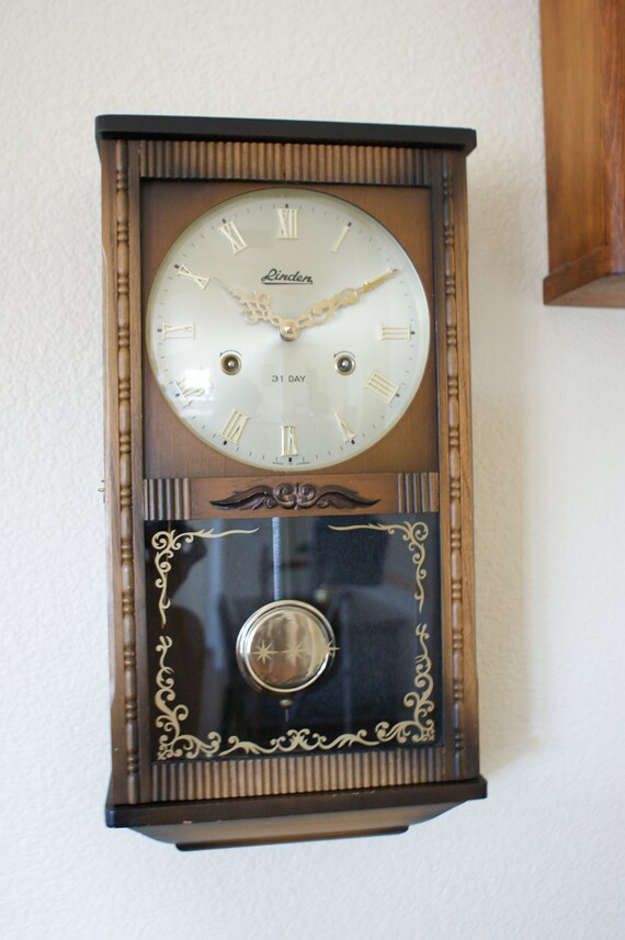 Mechanical Wall Clock with Chime by Linden by on Etsy