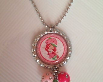 Strawberry Shortcake Bottlecap Necklace