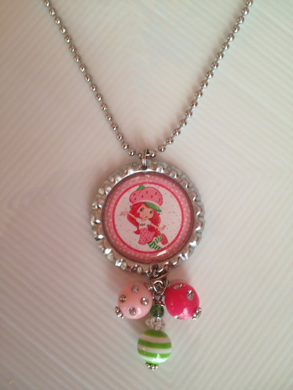 Strawberry Shortcake Bottlecap Necklace